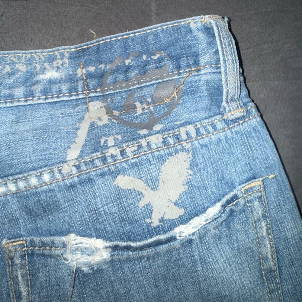 American Eagle Outfitters Premium  Light Blue Relaxed Bootcut Men's Jeans 34 - Picture 10 of 10